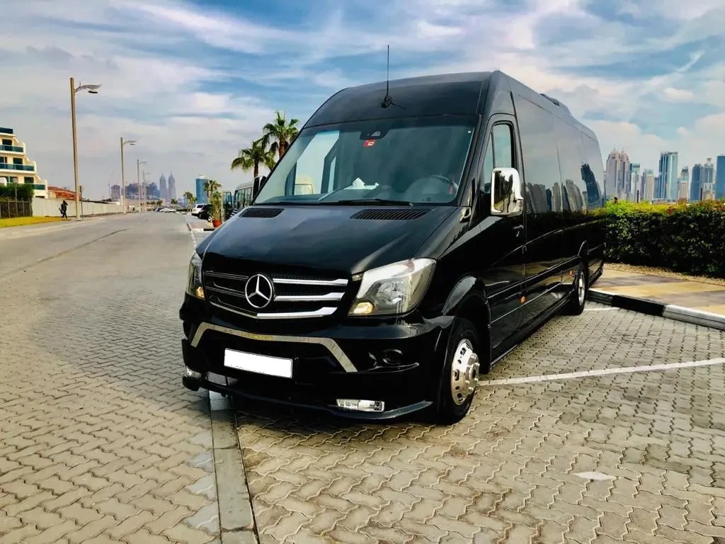 black-mercedes-sprinter-rental-dubai