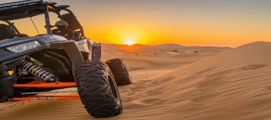 Evening Desert Safari Dubai with Dune Bashing and Sunset Views