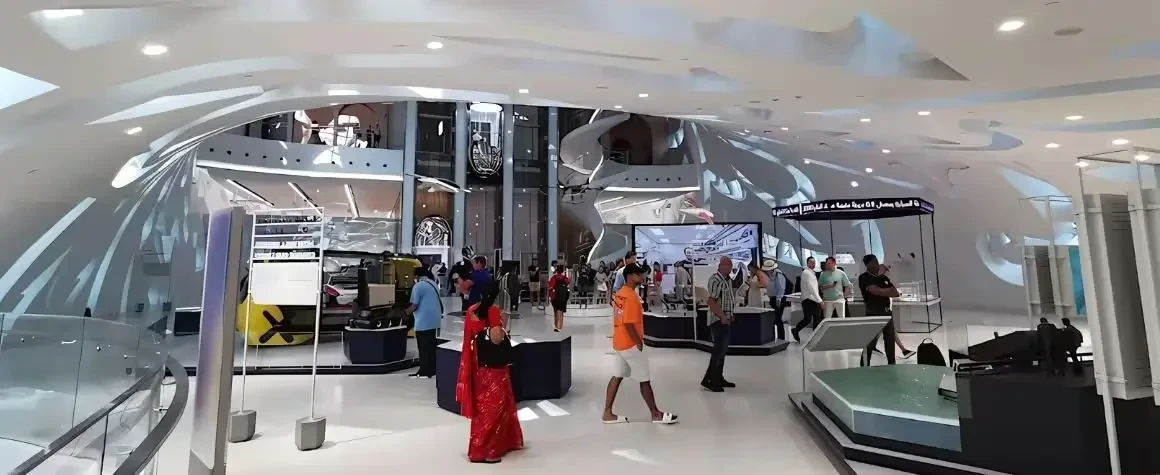 Modern architectural interior captured during day Dubai city tour