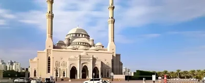 Stunning view of Al Noor Mosque, a cultural highlight in Sharjah