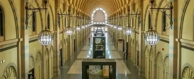 Interior of Sharjah Museum showcasing Islamic art and artifacts